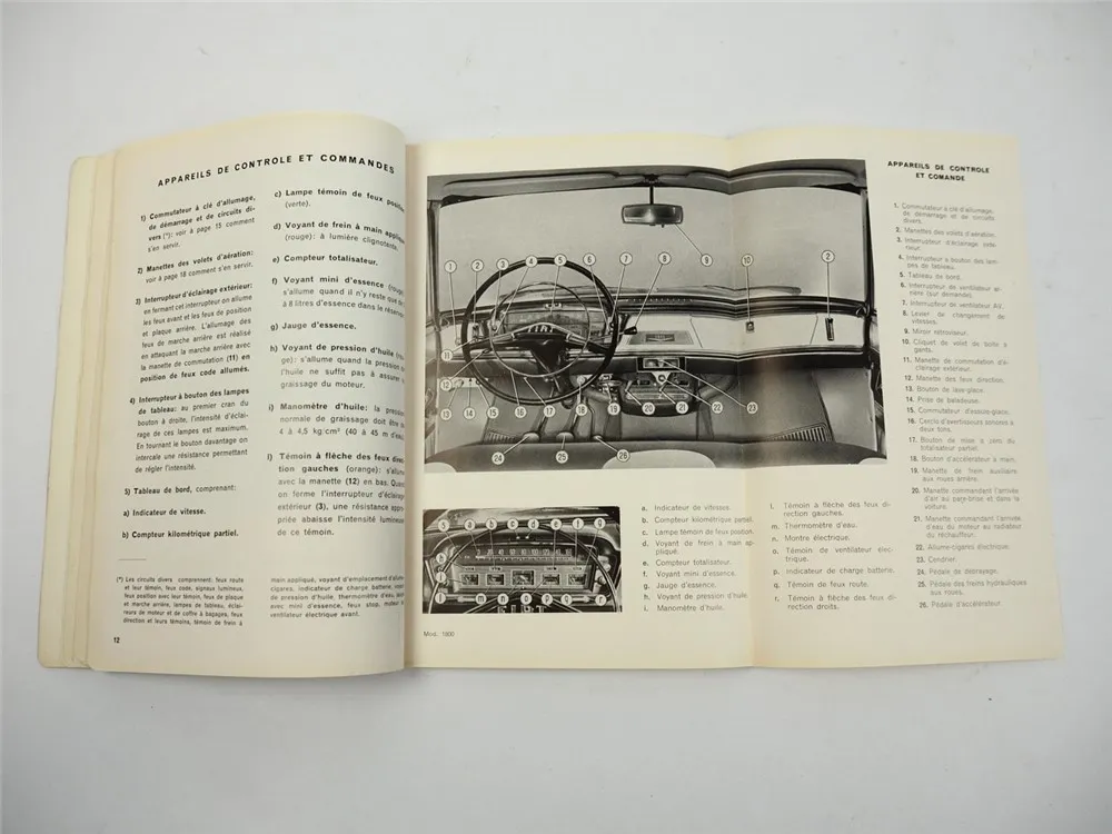 Fiat 1800 Voiture Berline avec moteur 1800 2100 Notice d entretien 1959