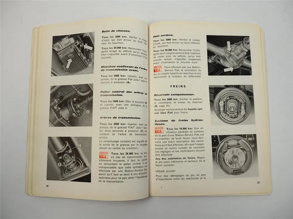 Fiat 1800 Voiture Berline avec moteur 1800 2100 Notice d entretien 1959