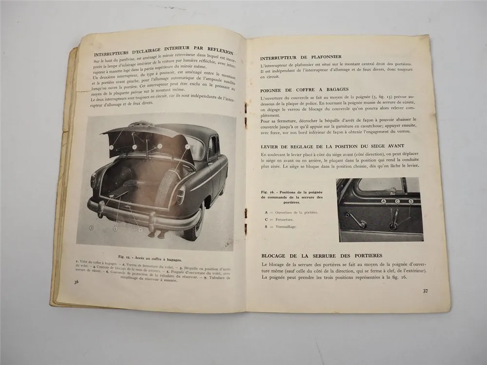 Fiat 1900A Voiture Notice d entretien 1954