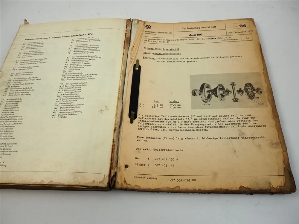 Reparaturleitfaden Audi 100 C1 GL Coupe S Werkstatthandbuch 1974