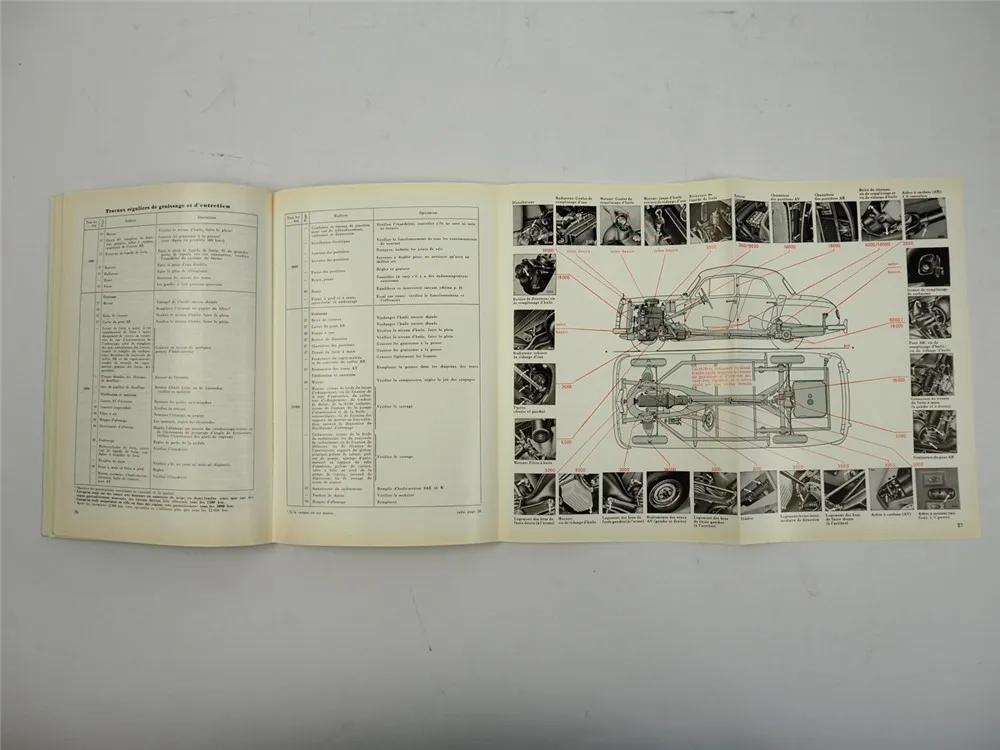 Mercedes Benz 190 B avec Moteur M121B Notice d Entretien 1959