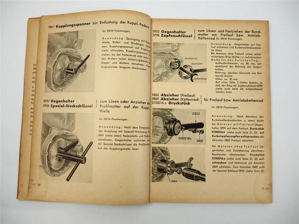 DKW Spezialwerkzeuge für DKW Wagen Motorrad Elektroanlagen Katalog Nr. 77