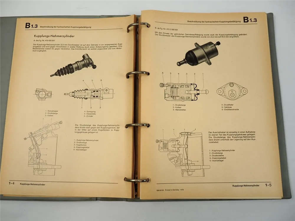 Reparaturleitfaden VW Typ 1 2 3 4 Käfer T2 Werkstatthandbuch Bremsen Räder