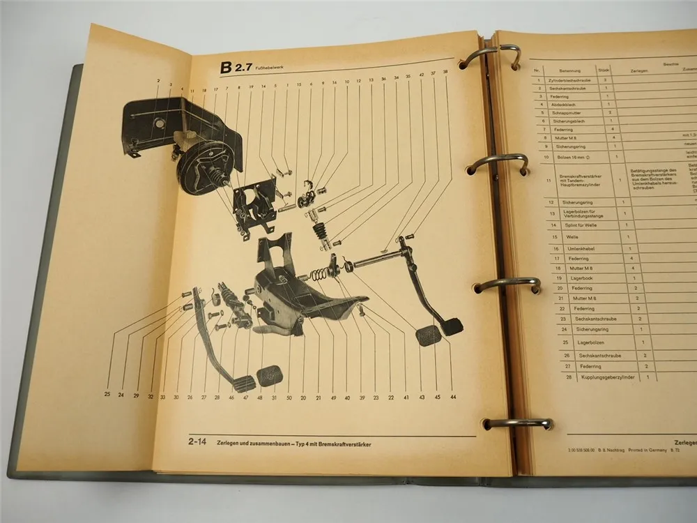 Reparaturleitfaden VW Typ 1 2 3 4 Käfer T2 Werkstatthandbuch Bremsen Räder