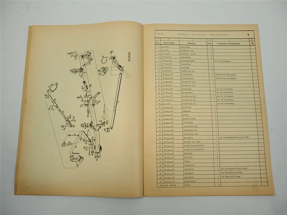 Bautz BS4R Spinne Ersatzteilliste Ersatzteilkatalog 1969