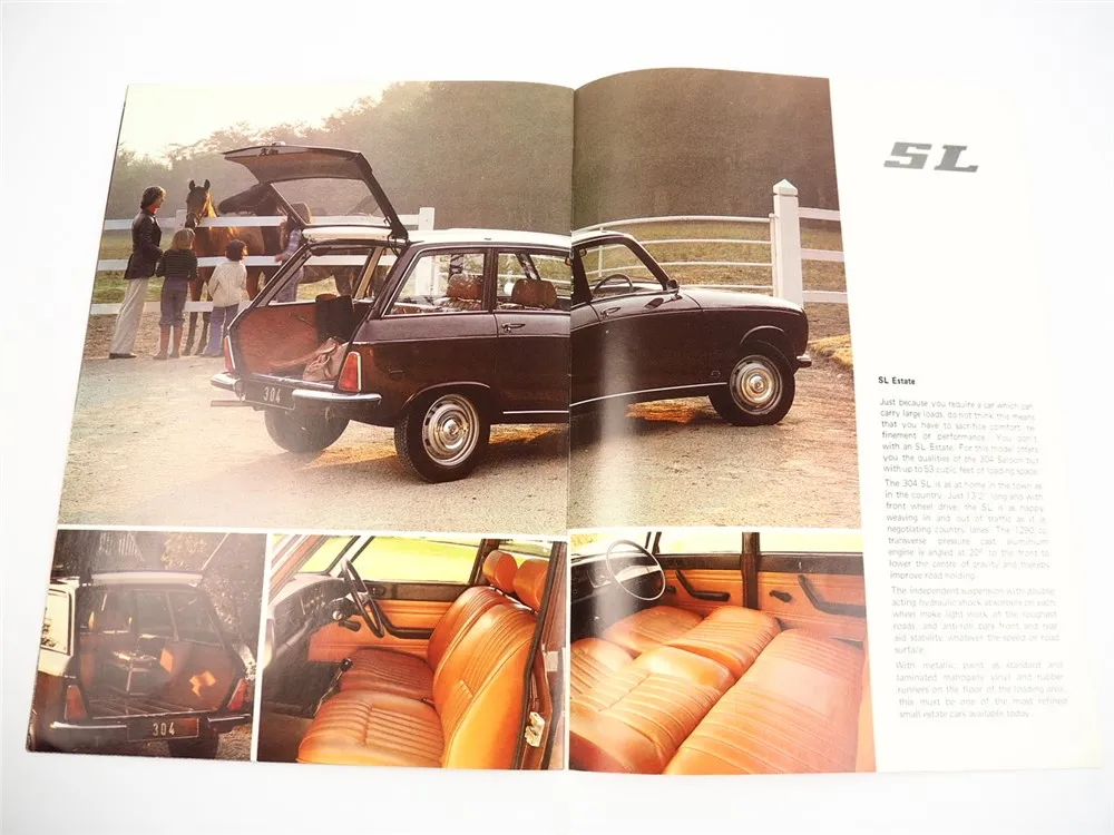 Peugeot 304 Saloon Estate SLS GL SL Prospekt Brochure 1977