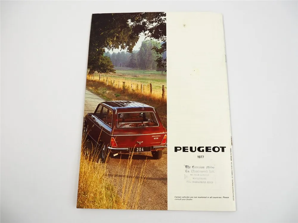 Peugeot 304 Saloon Estate SLS GL SL Prospekt Brochure 1977