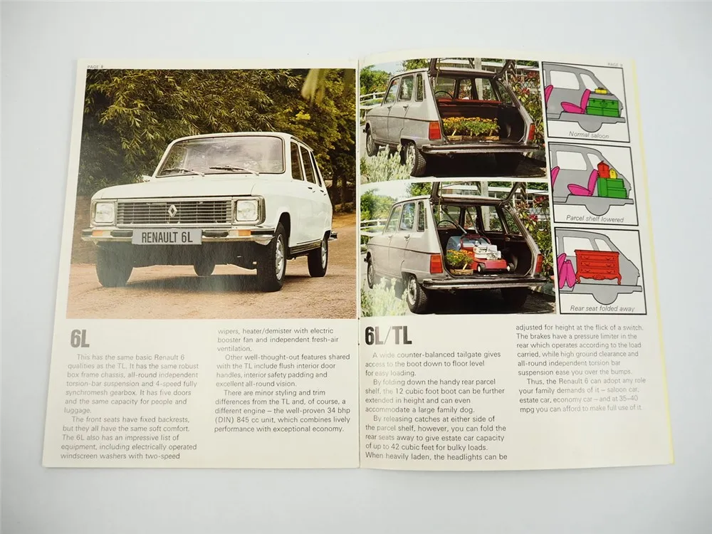 Renault 6 L TL Prospekt Brochure