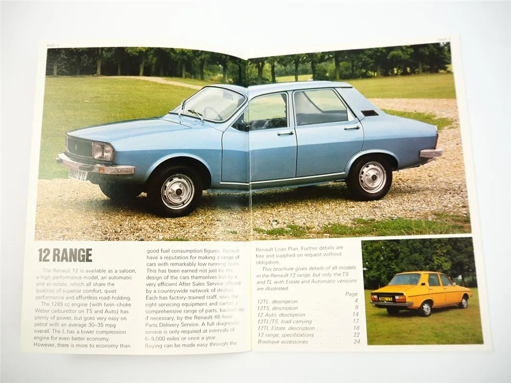 Renault 12 TL TS Estate Prospekt Brochure 1975