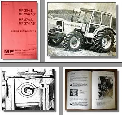 Massey Ferguson MF 254S 254AS 274S 274AS Traktor Betriebsanleitung
