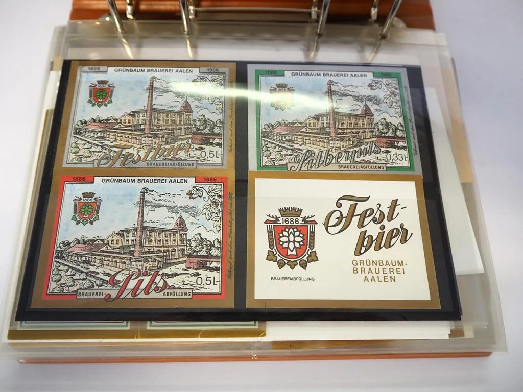 Aalen Baden Württemberg Album mit Sammlung Gaststätten Bieretiketten