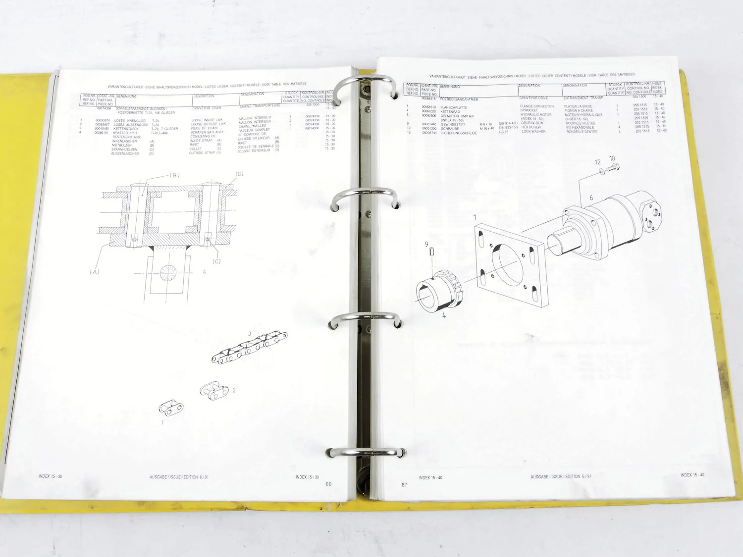 ABG Titan 322 Betriebsanleitung Ersatzteilliste Grundmaschine mit Einbaubohle