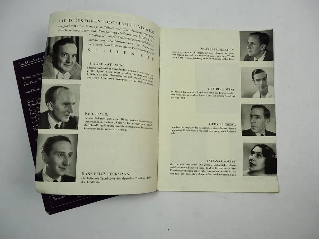 Admiralspalast Berlin Kaiserin Katharina Operette Programm 1930er Dir. Hochtritt