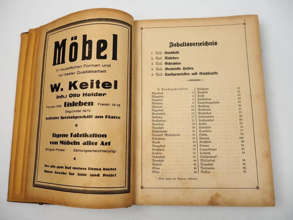 Adressbuch Einwohner Verzeichnis Mansfelder Seekreis 1927