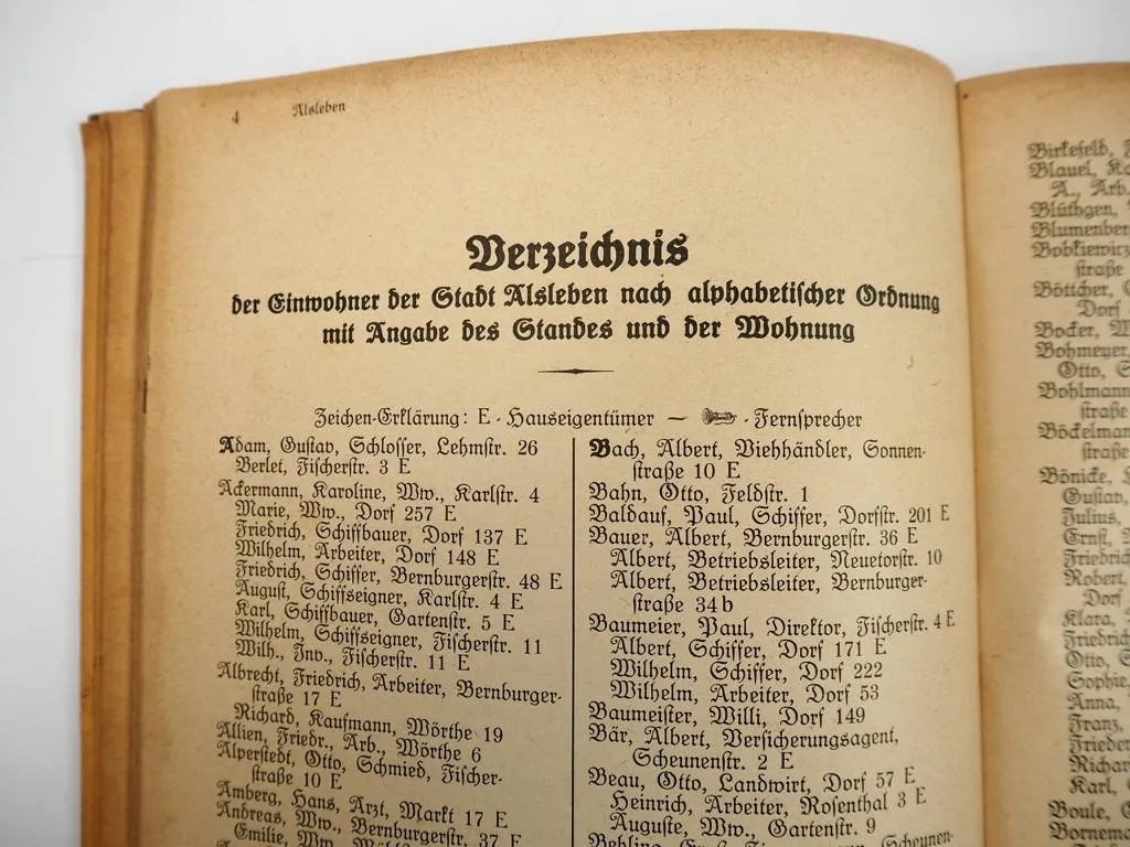 Adressbuch Einwohner Verzeichnis Mansfelder Seekreis 1927