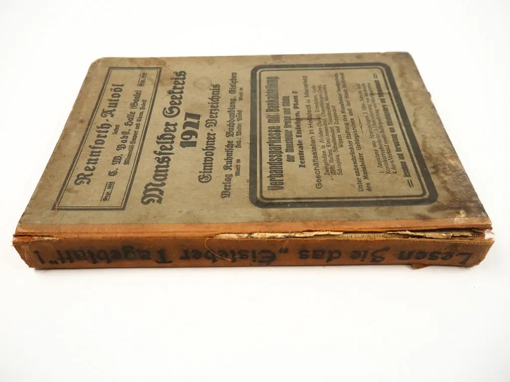 Adressbuch Einwohner Verzeichnis Mansfelder Seekreis 1927