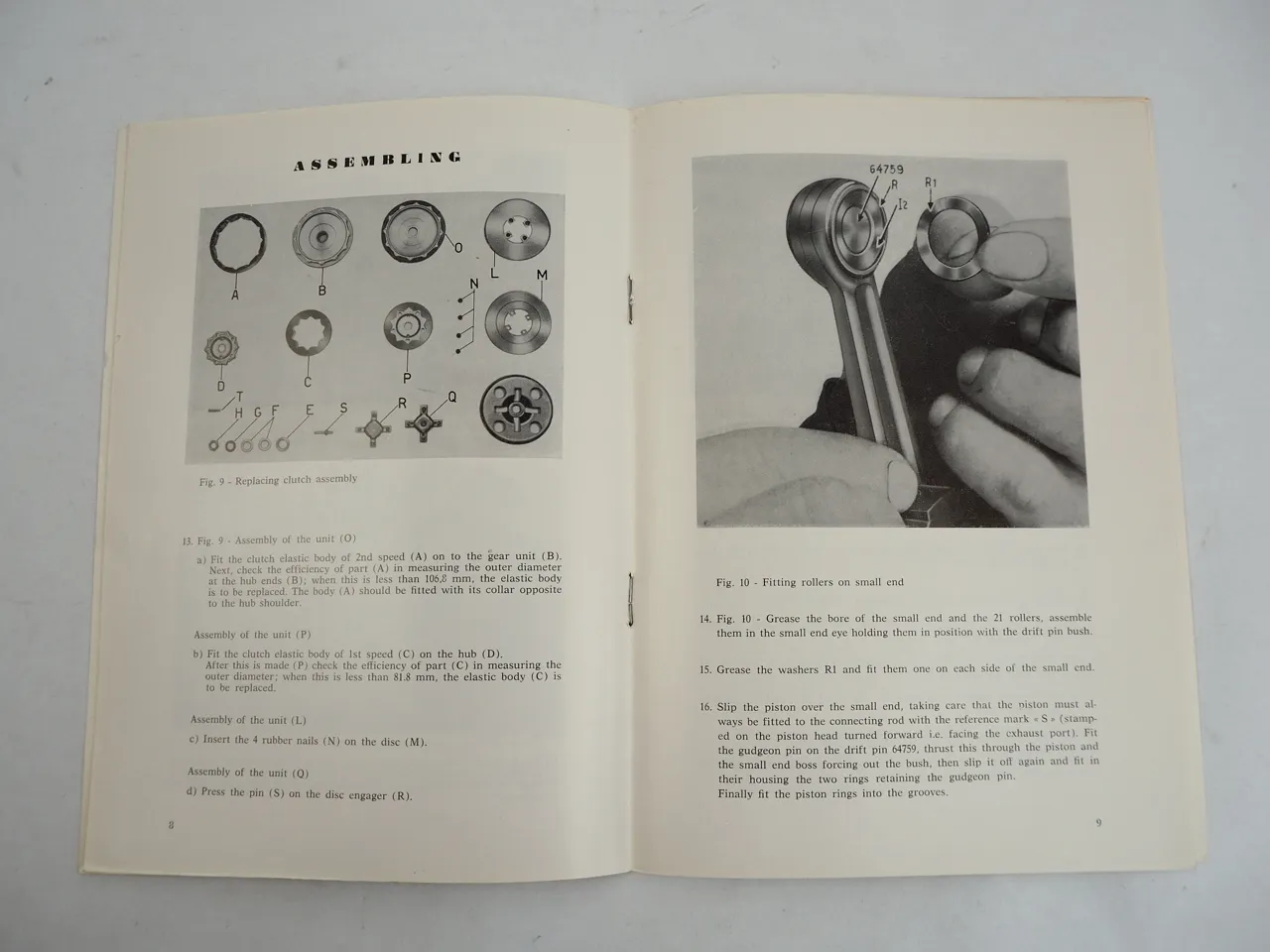 Agrati Garelli Engine Gear Unit 49 cc Flex Matic Gulp Repair Manual 1970