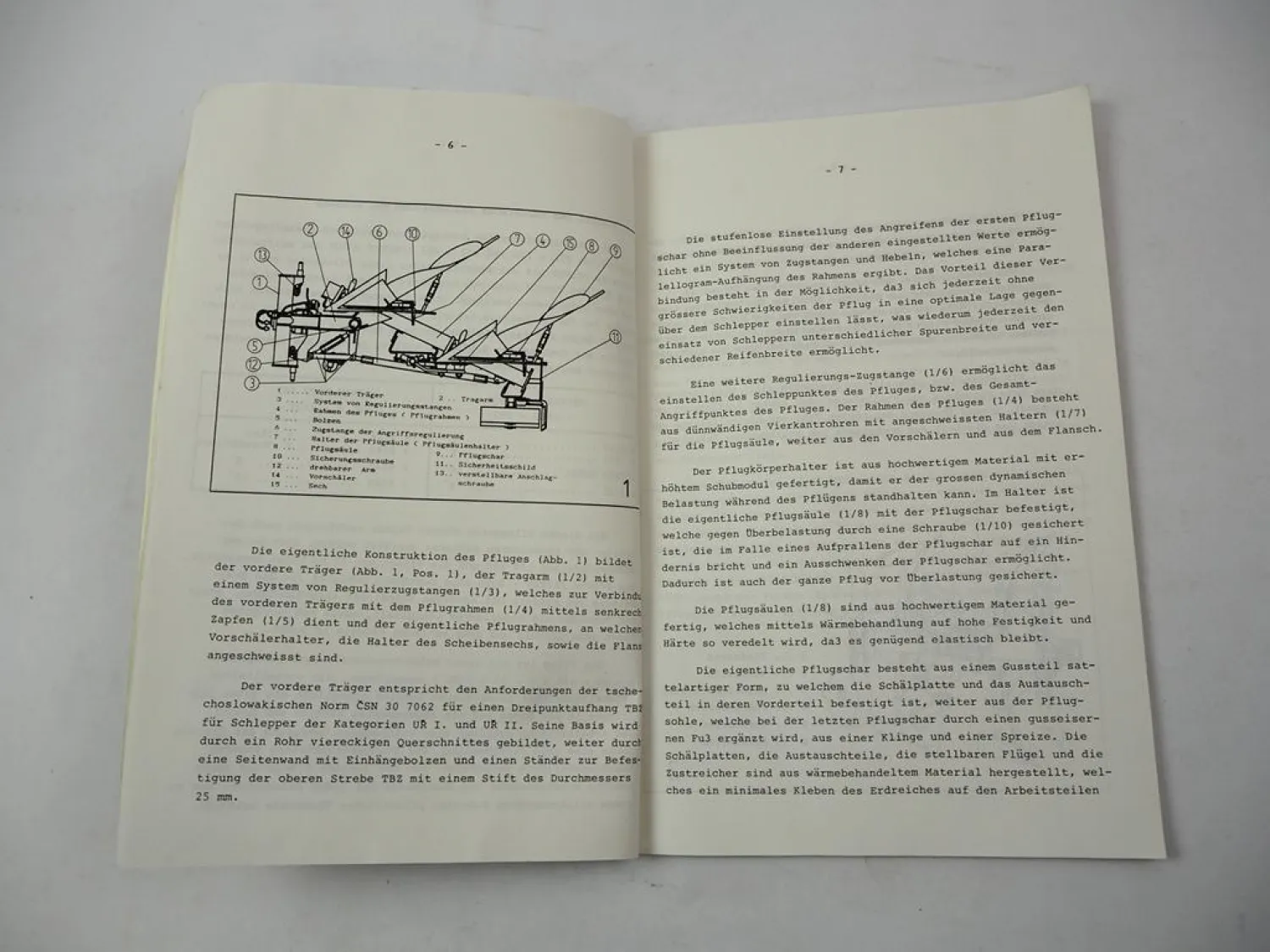Agrozet Roudnice Privat Roto 235 335 Anbaupflug Betriebsanleitung Ersatzteilliste