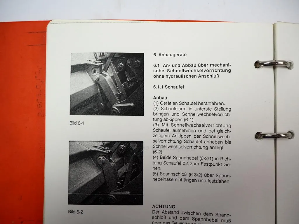 Ahlmann AS 15 18 Schwenklader Betriebsanleitung Bedienungsanleitung Wartung 1992