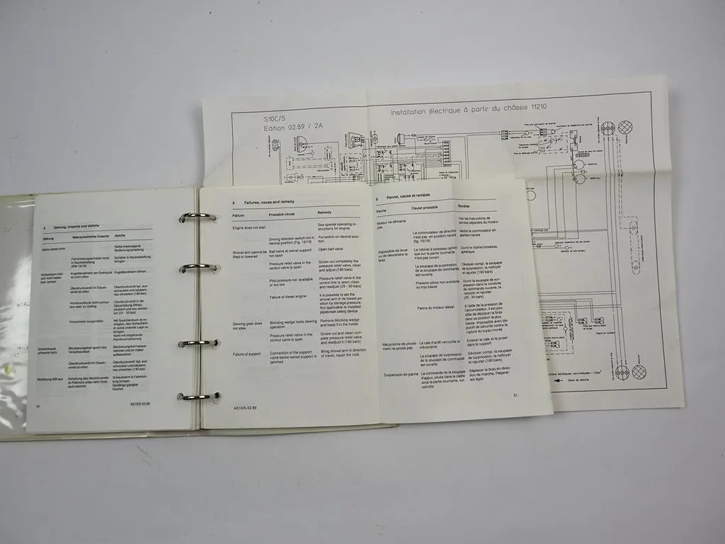 Ahlmann AS10 S Radlader Schwenklader Betriebsanleitung Wartung 1989