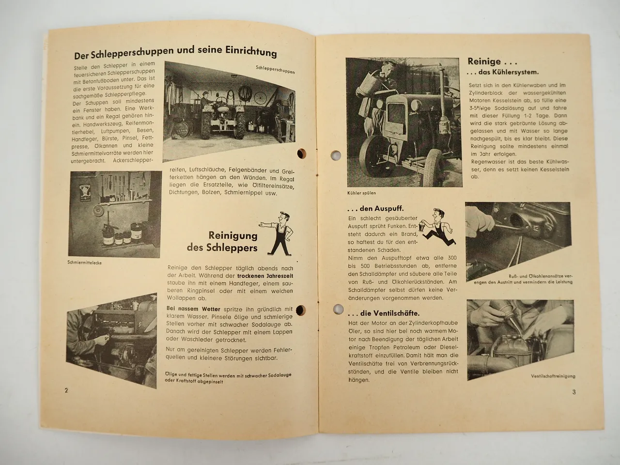 AID Schlepperpflege Werkstatteinrichtung 2x Hefte 1957