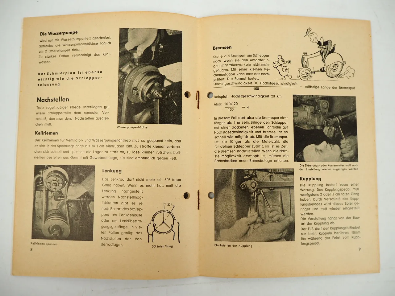 AID Schlepperpflege Werkstatteinrichtung 2x Hefte 1957