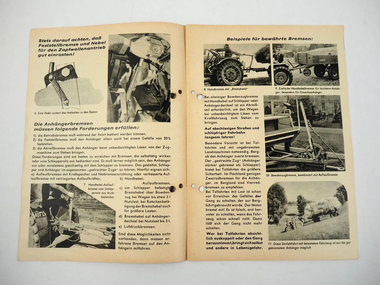 AID Sicherheit beim Schlepper fahren Broschüre Prospekt 1953