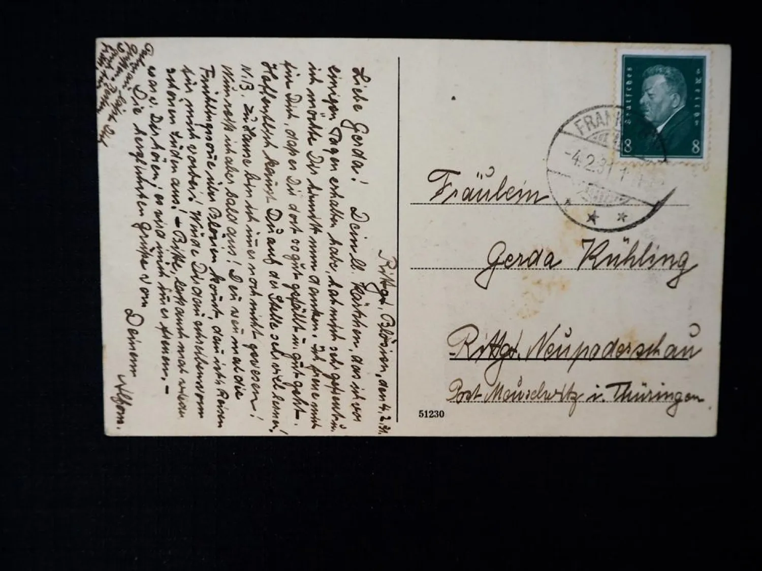 AK Blösien Kreis Merseburg Geiseltal Dorfstraße Gutshof 1931 gelaufen