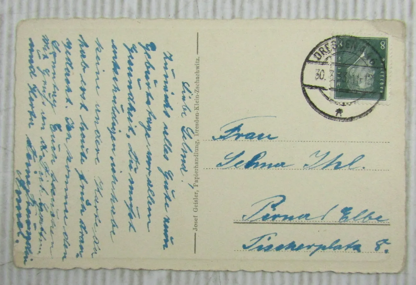 AK Dresden Klein Zschachwitz Putjatinstrasse um 1933