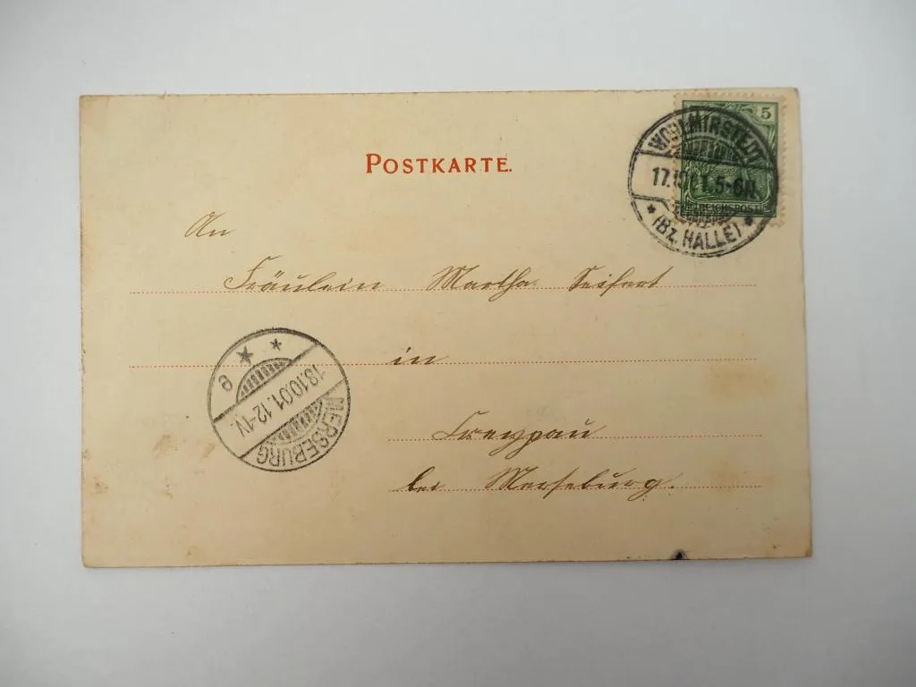 Ak Gruss aus Bucha Gasthaus Herrmann Totalansicht Kirche Teich 1901 Thüringen