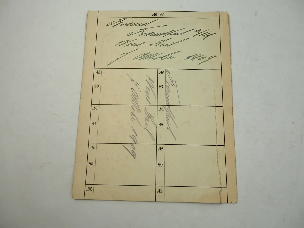 AK Haus Brand Neue Zeil Frankfurt a. Main 1909