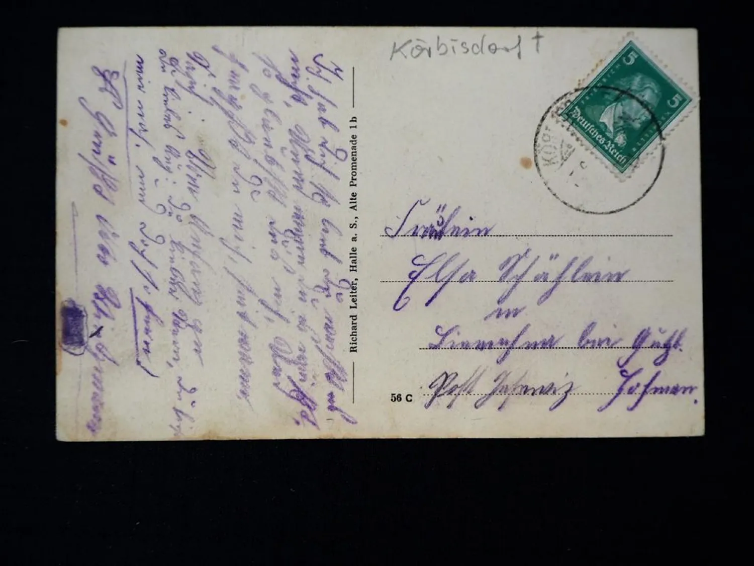 AK Körbisdorf Merseburg Braunsbedra Kantine Grube Otto ca. 1920er Jahre gelaufen