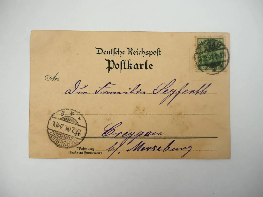 Ak Litho Gasthof Goldene Aue Audigast Zimmerman Groitzsch 1901 Leipzig Sachsen