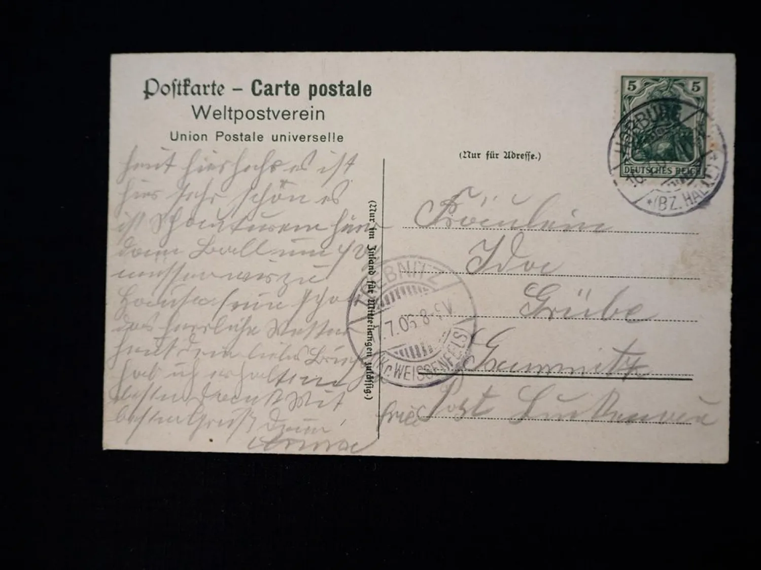 AK Litho Horburg Schkeuditz Merseburg Gasthaus Ratskeller Schaaf Ballsaal 1906