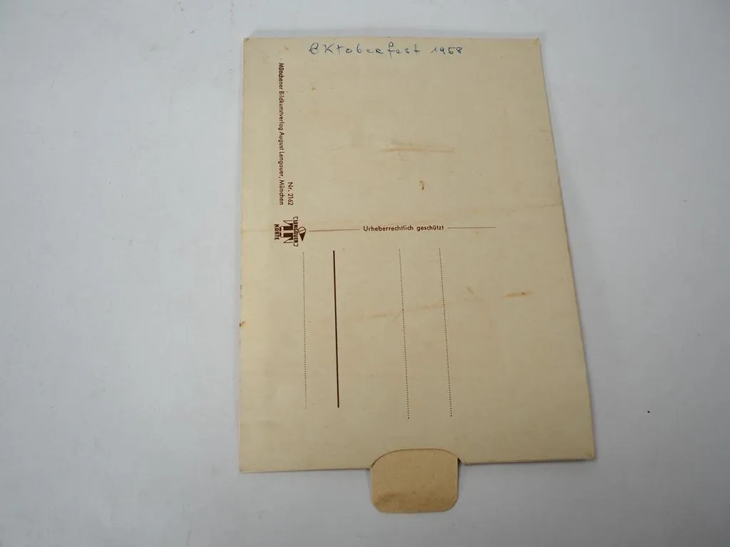 AK Oktoberfest München 1958 Hofbräu Bierwerbung