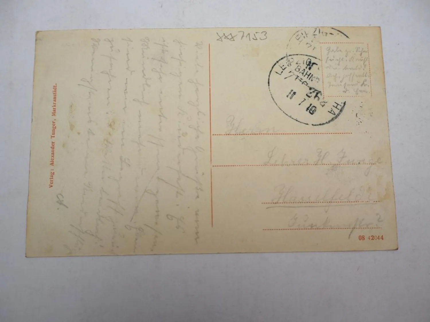 AK Postkarte Markranstädt Bahnhofstrasse Postamt ca. 1910 Sachsen