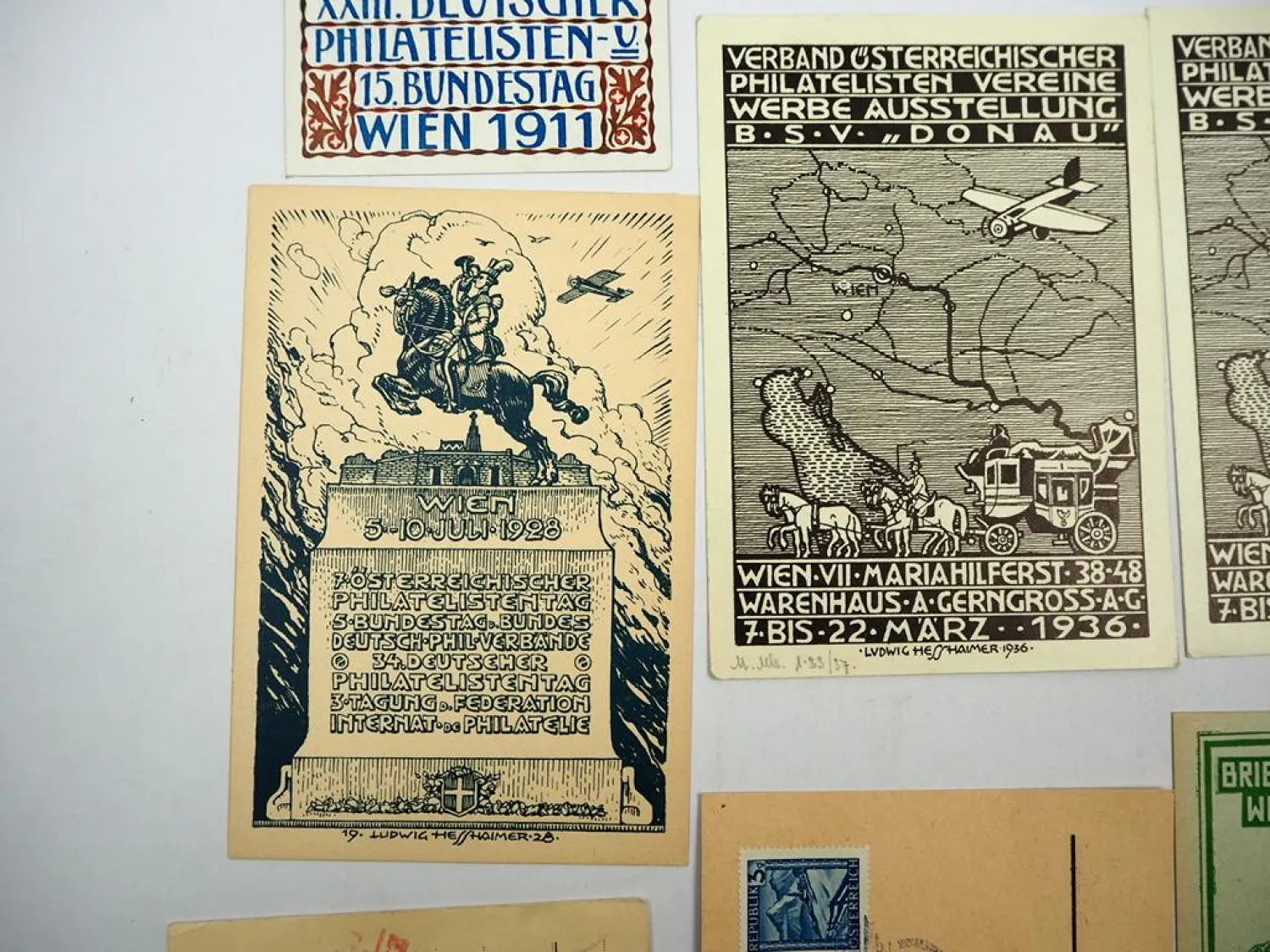 AK Postkarten 11x Österreich 1911 bis 1946