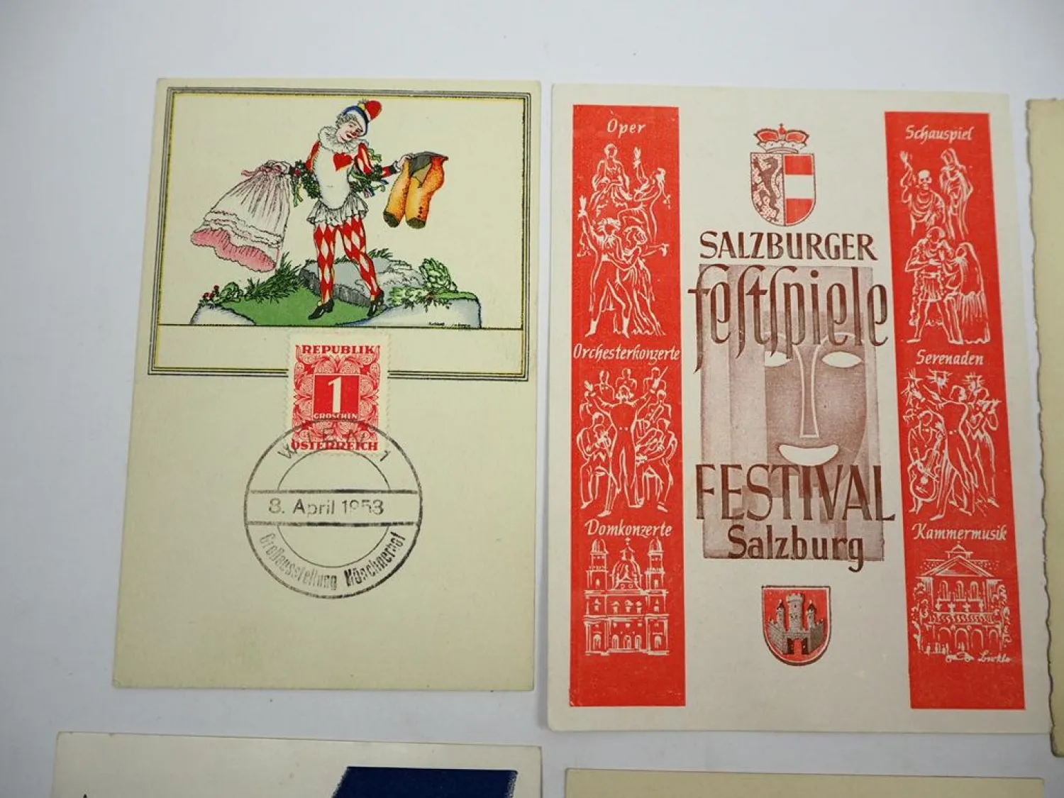 AK Postkarten 7x Österreich 1935 bis 1953