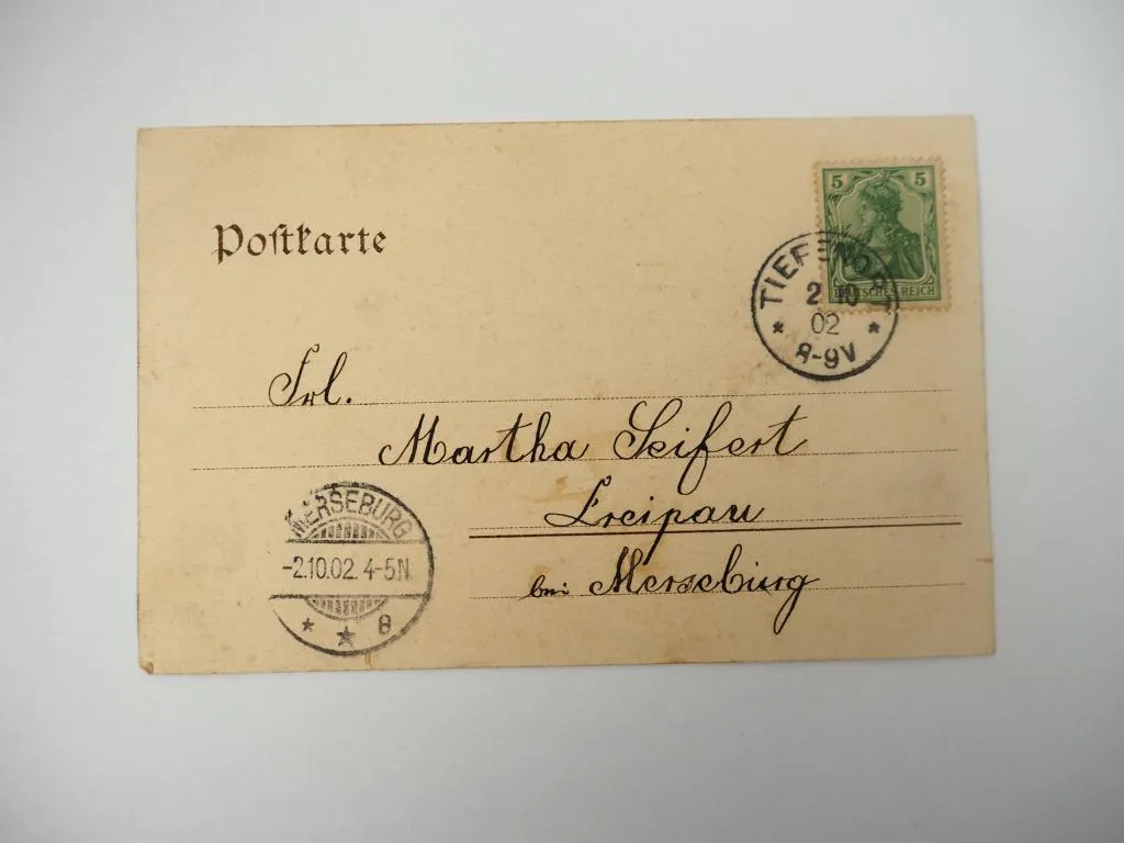 Ak Tiefenort Bahnhofstrasse Postamt b. Bad Salzungen 1902 Thüringen
