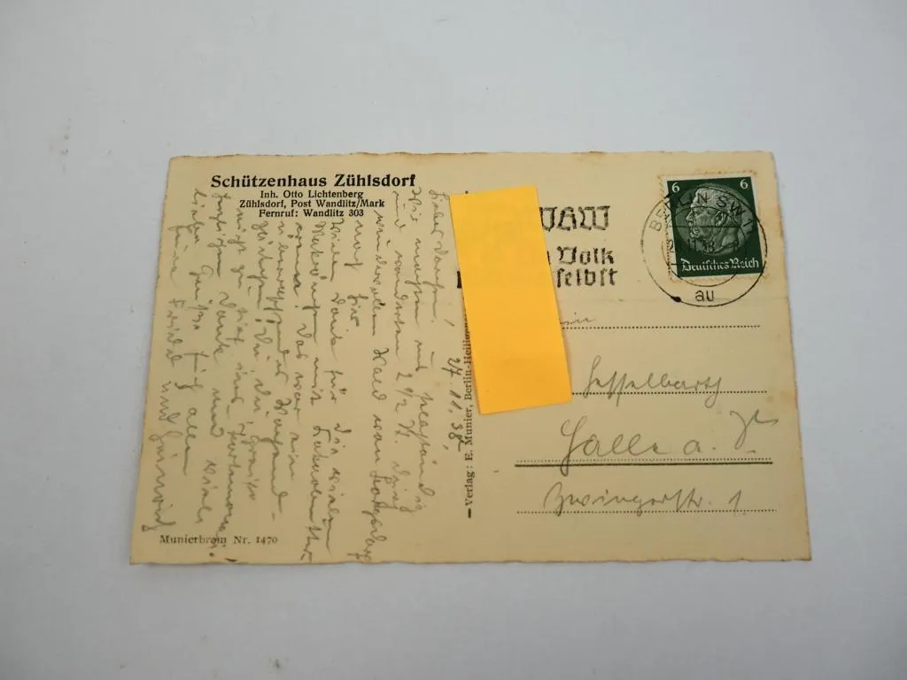 AK Zühlsdorf in Mark Briese Schlagbrücke See Birkenweg 1938 Mühlenbecker Land