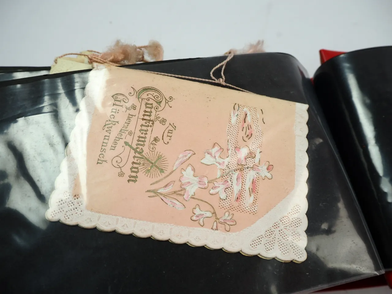 Album ca 100 Glückwunsch Kärtchen ca 1900 - 1930 Geburtstag Konfirmation