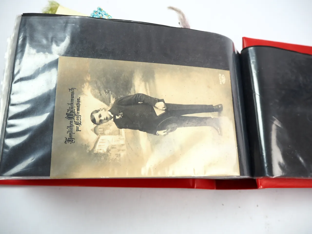 Album ca 100 Glückwunsch Kärtchen ca 1900 - 1930 Geburtstag Konfirmation