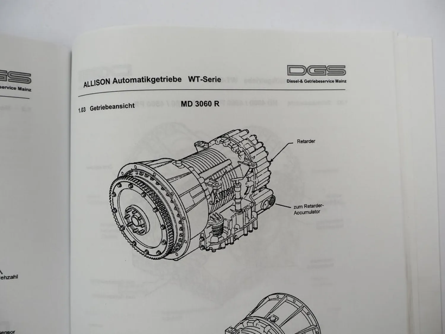 Allison WT Serie Automatikgetriebe MD HD Schulungsunterlage Bedienung 2005
