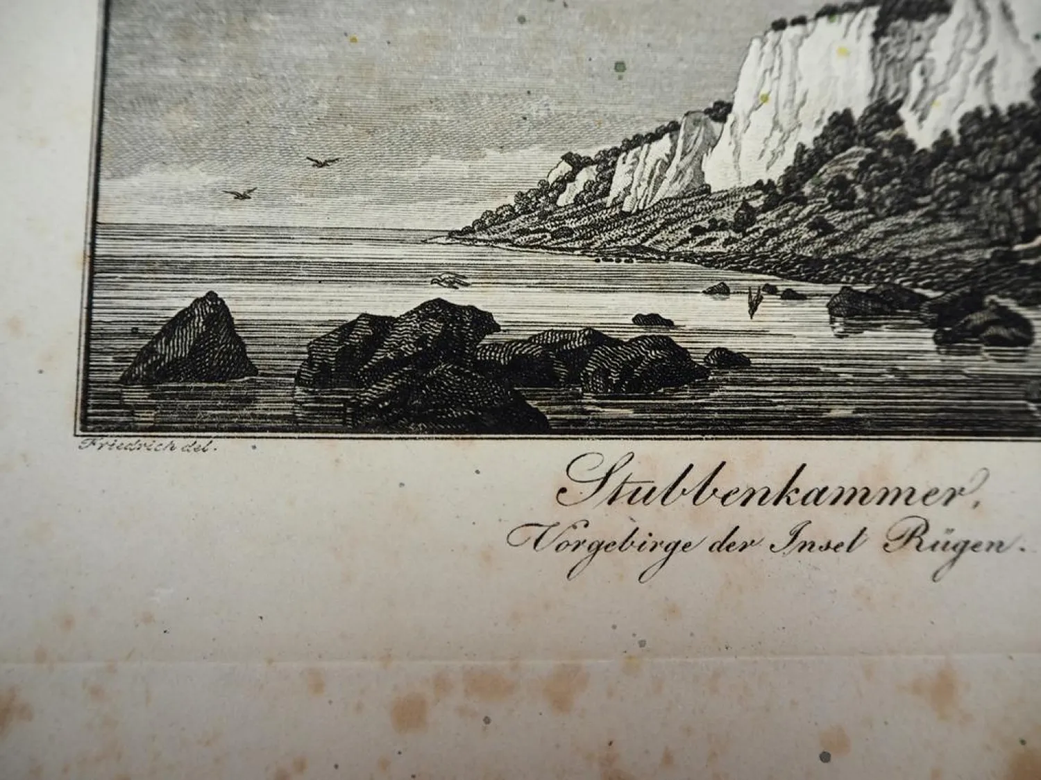 Alter Stich Insel Rügen Stubbenkammer ca. 1830 J. Jung