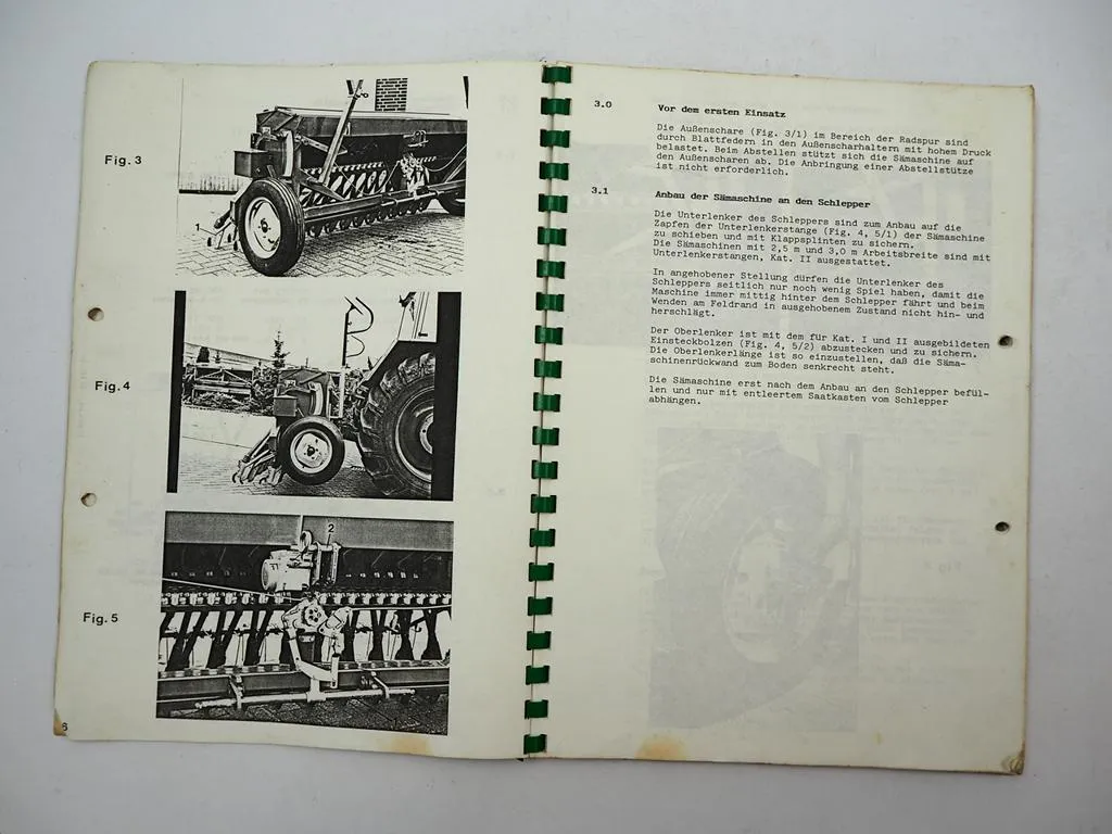 Amazone D8 25 30 Super Sämaschine Betriebsanleitung mit Sätabelle 1985