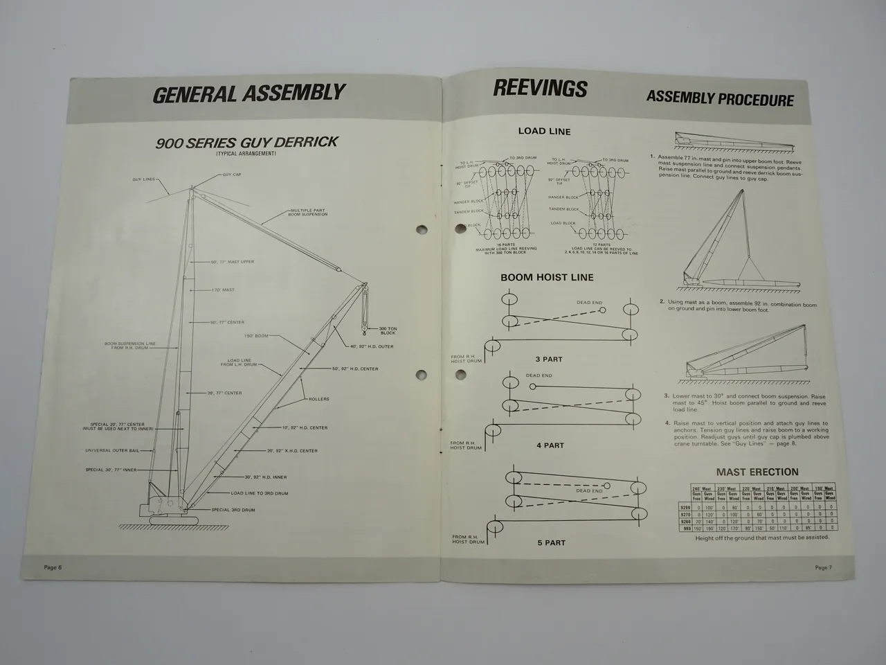 American Hoist Derrick 900 Series Crawler Crane 300t Brochure Prospekt 1972