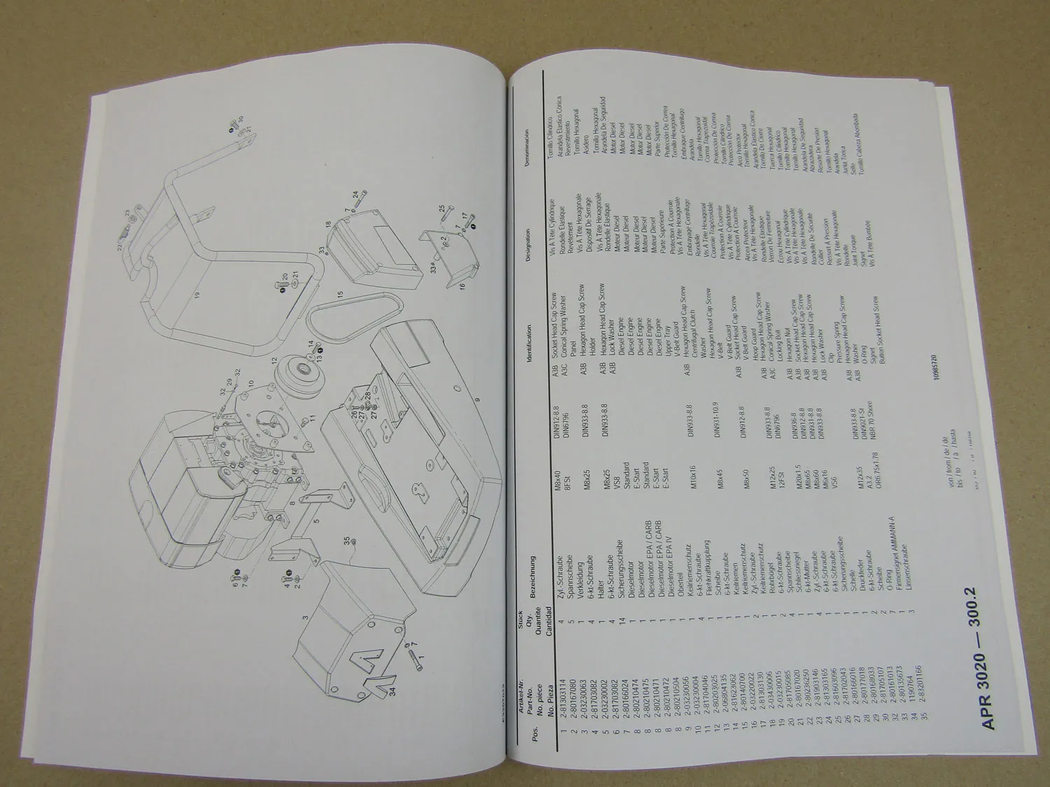 Ammann APR 3020 Rüttelplatte Parts List Ersatzteilliste Pieces rechange 2015