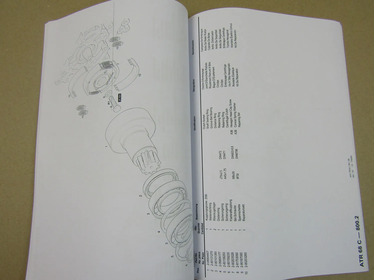 Ammann ATR 68C Verdichter Ersatzteilliste 2017 Parts List Pieces de rechange