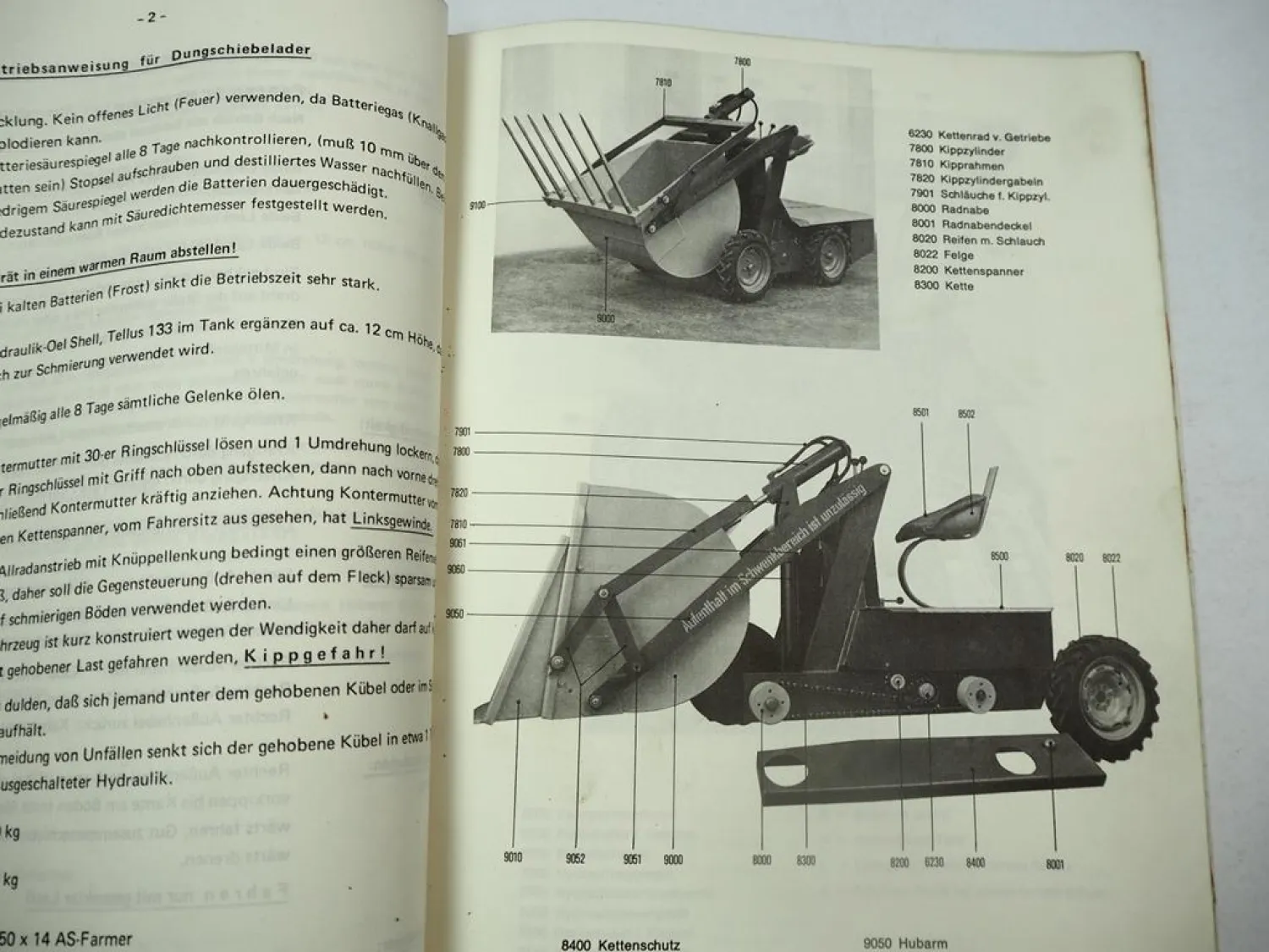 ANDIFANT Dungschiebelader Bedienungsanleitung Kabelplan AF 74 88 - 118 DSL