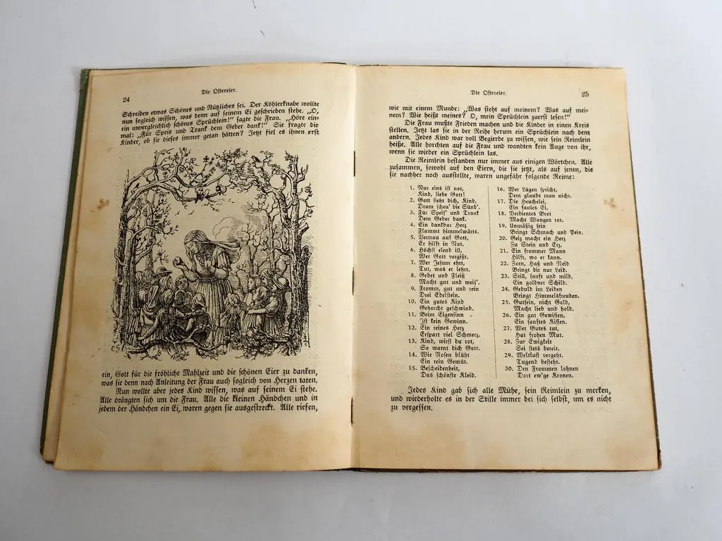 Antikes Buch Erzählungen von Christoph von Schmids Ostereier Täubchen